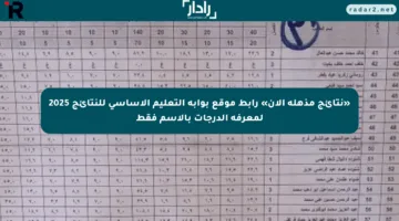«نتائج مذهلة الآن» رابط موقع بوابة التعليم الاساسي للنتائج 2025 لمعرفة الدرجات بالاسم فقط
